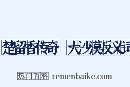楚留香传奇·大沙漠反义词是什么意思的图片